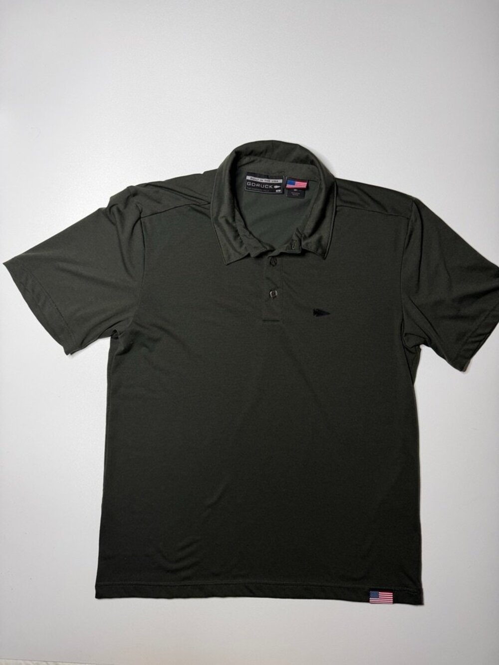 GORUCK The American Polo Shirt Men's L Green Tactical Built In USA Tough 365